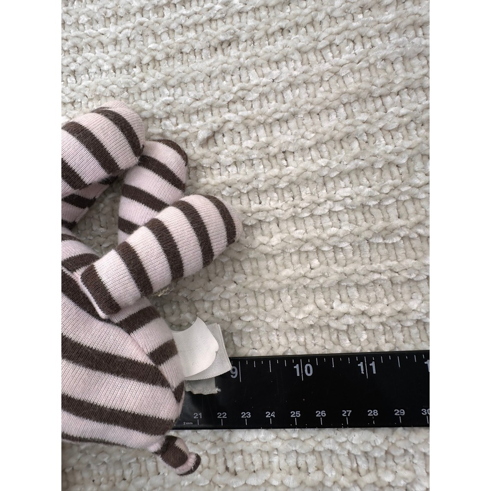 Old Navy Zebra Plush Pink Brown Striped Stuffed‎ Animal Lovey Kids Vintage 2009 - Picture 7 of 9